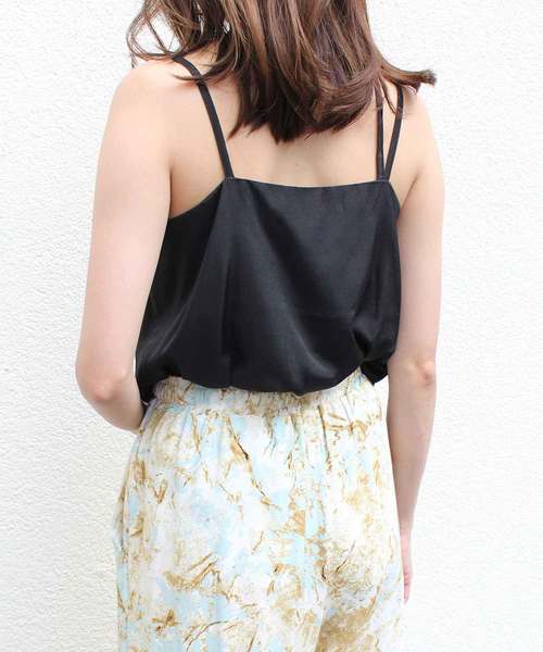 MODE ROBE（モードローブ）の「アシメキャミソール（キャミソール・レディース・ピンク/ベージュ/ブラック/ブルー/ホワイト・FREE）」の6枚目の写真