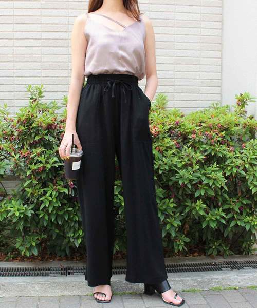 MODE ROBE（モードローブ）の「アシメキャミソール（キャミソール・レディース・ピンク/ベージュ/ブラック/ブルー/ホワイト・FREE）」の8枚目の写真