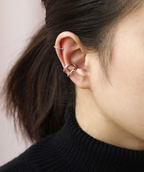 LA VORAGINE（ラ ヴォラジネ）の「イヤーカフ（2個セット）　素材は925シルバー（イヤーカフ・レディース・A/B/C/D/E/H/I/J/K/L/G/F/Q/R/P/O/N/M/S/T/U/その他/その他1/その他2/その他3/その他4・FREE）」の15枚目の写真