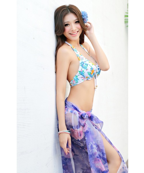 公式通販サイトセール セール】花柄ビキニ 水着2点セット（水着）｜Lace Ladies 水着・ラッシュガード