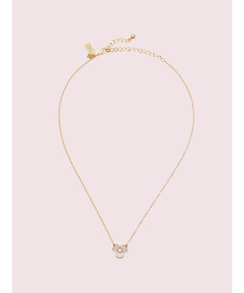 kate spade new york（ケイトスペード ニューヨーク）の「ディスコ パンジー ミニ ペンダント（ネックレス・レディース・ホワイト・ONESIZE）」の2枚目の写真