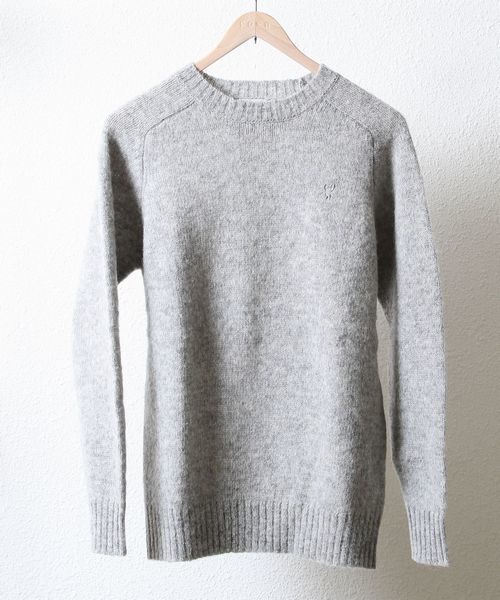 coen（コーエン）の「シャギードッククルーネックニット（ニット/セーター・メンズ・オフホワイト/ライトグレー/ネイビー/マスタード・MEDIUM/LARGE/SMALL/X-LARGE）」の3枚目の写真