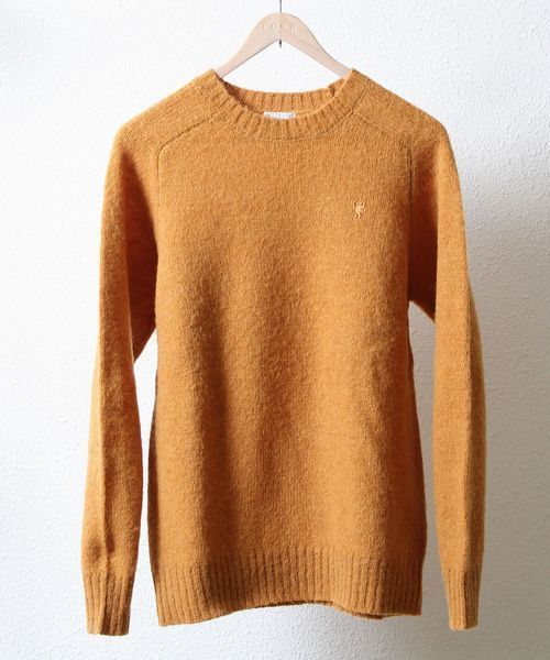 coen（コーエン）の「シャギードッククルーネックニット（ニット/セーター・メンズ・オフホワイト/ライトグレー/ネイビー/マスタード・MEDIUM/LARGE/SMALL/X-LARGE）」の4枚目の写真