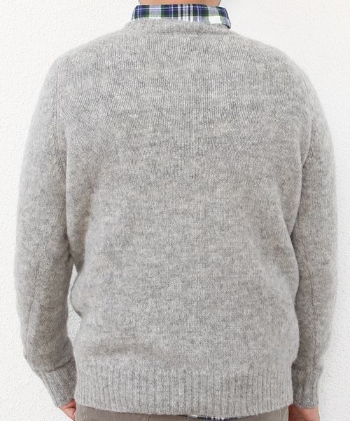 coen（コーエン）の「シャギードッククルーネックニット（ニット/セーター・メンズ・オフホワイト/ライトグレー/ネイビー/マスタード・MEDIUM/LARGE/SMALL/X-LARGE）」の7枚目の写真