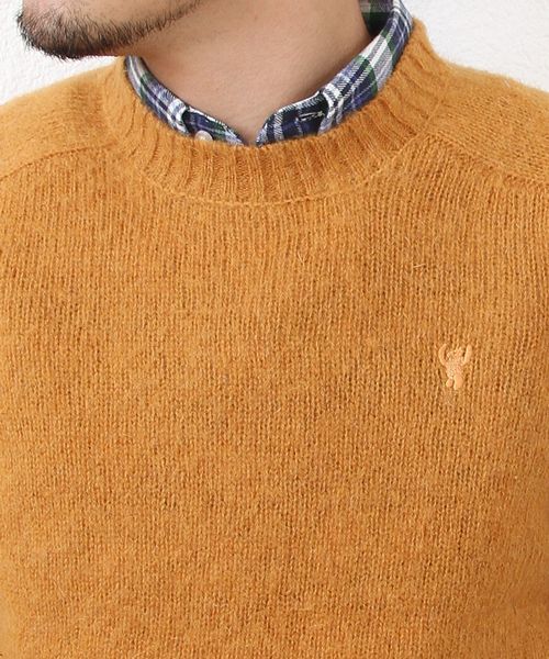 coen（コーエン）の「シャギードッククルーネックニット（ニット/セーター・メンズ・オフホワイト/ライトグレー/ネイビー/マスタード・MEDIUM/LARGE/SMALL/X-LARGE）」の11枚目の写真