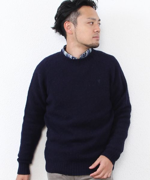 coen（コーエン）の「シャギードッククルーネックニット（ニット/セーター・メンズ・オフホワイト/ライトグレー/ネイビー/マスタード・MEDIUM/LARGE/SMALL/X-LARGE）」の18枚目の写真