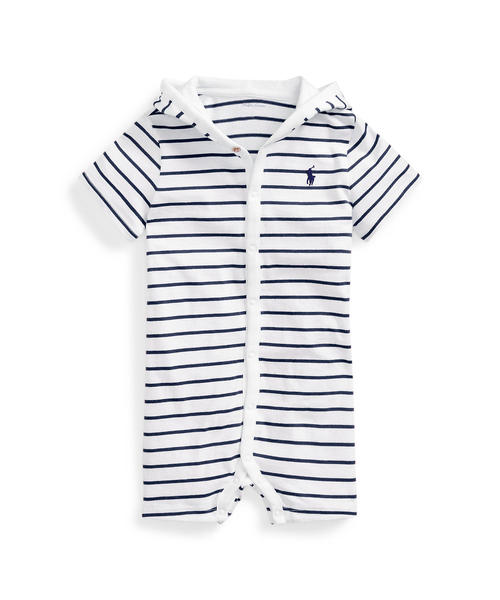 Polo Ralph Lauren Childrenswear(�|�������t���[�����`���C���h�E�F�A)�̃X�g���C�v�h �R�b�g�� �W���[�W�[ �V���[�g�I�[��(�����p�[�X)
