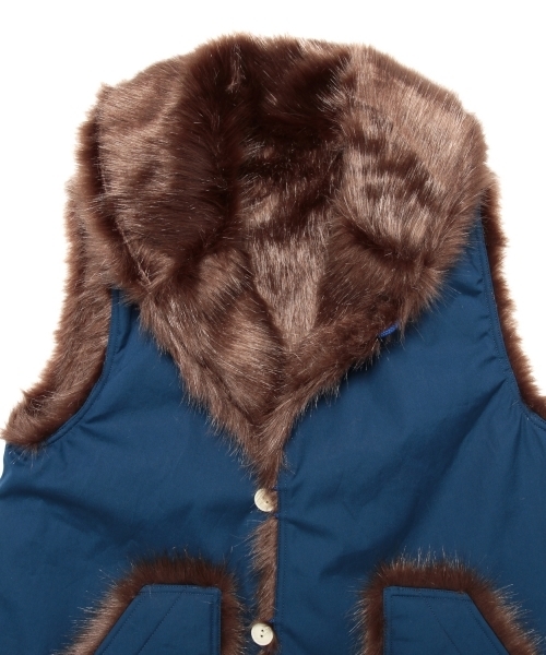 BEAMS BOY（ビームスボーイ）の「◎BEAMS BOY / フェイクファー VEST（ベスト・レディース・カーキ/レッド/ブルー・ONE SIZE）」の18枚目の写真