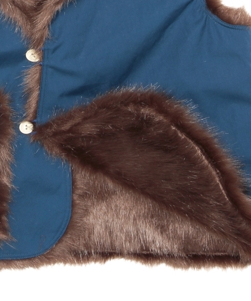 BEAMS BOY（ビームスボーイ）の「◎BEAMS BOY / フェイクファー VEST（ベスト・レディース・カーキ/レッド/ブルー・ONE SIZE）」の20枚目の写真