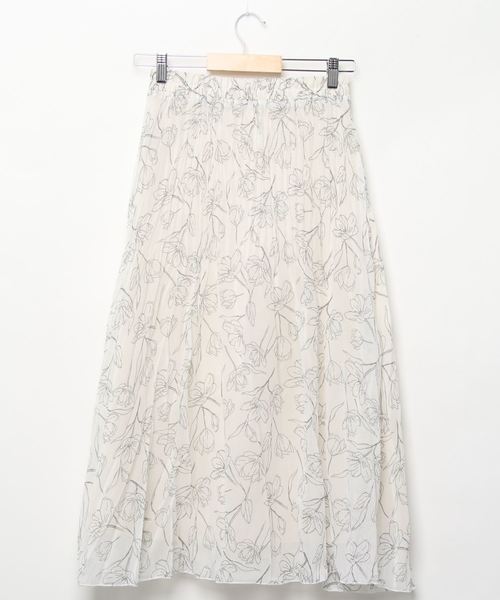 WEGO（ウィゴー）の「WEGO/アンニュイフラワープリーツスカート（スカート・レディース・ホワイト・FREE）」の2枚目の写真