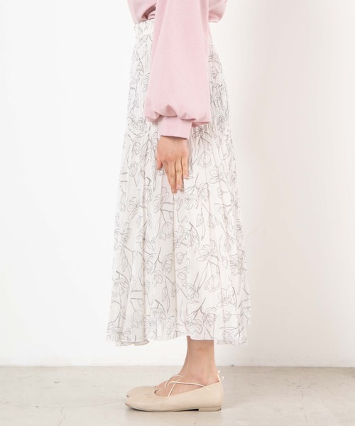 WEGO（ウィゴー）の「WEGO/アンニュイフラワープリーツスカート（スカート・レディース・ホワイト・FREE）」の10枚目の写真