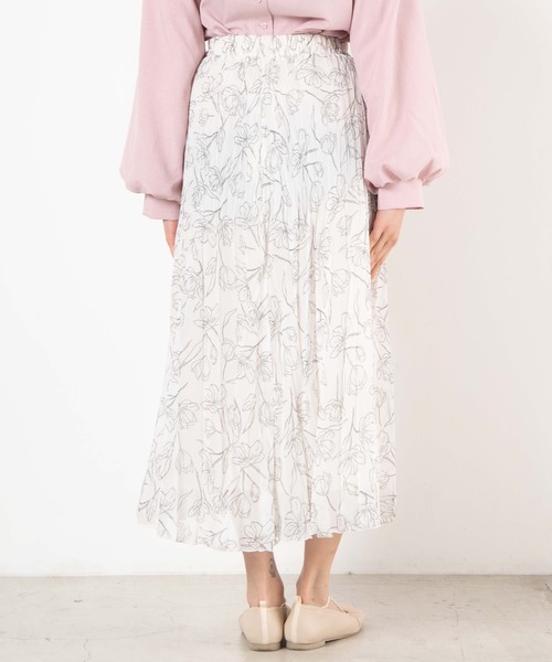 WEGO（ウィゴー）の「WEGO/アンニュイフラワープリーツスカート（スカート・レディース・ホワイト・FREE）」の3枚目の写真