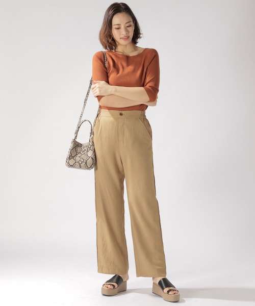 BAYFLOW(ベイフロー)の「リネン混セミワイドパンツ(その他パンツ・レディース・ベージュ/グレー/オフホワイト・SMALL/MEDIUM)」の21枚目の写真
