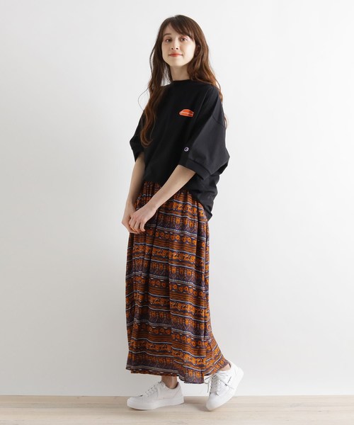 Champion(チャンピオン)の「Champion バックロゴビッグプルオーバー(Tシャツ/カットソー・レディース・ブラック/アイボリー・02)」の8枚目の写真