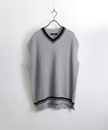 Vネックニットベスト【Confirm】