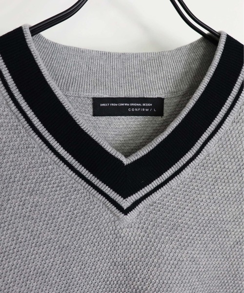 Confirm(コンファーム)の「Vネックニットベスト【Confirm】(ベスト・メンズ・ブラック/ベージュ/グレー・M/L)」の12枚目の写真
