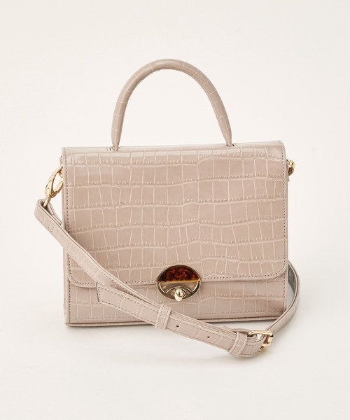 one after another NICE CLAUP(ワンアフターアナザーナイスクラップ)の「2wayクロコスクエアバッグ(ショルダーバッグ・レディース・ベージュ/モカ/アイボリー・FREE)」の3枚目の写真