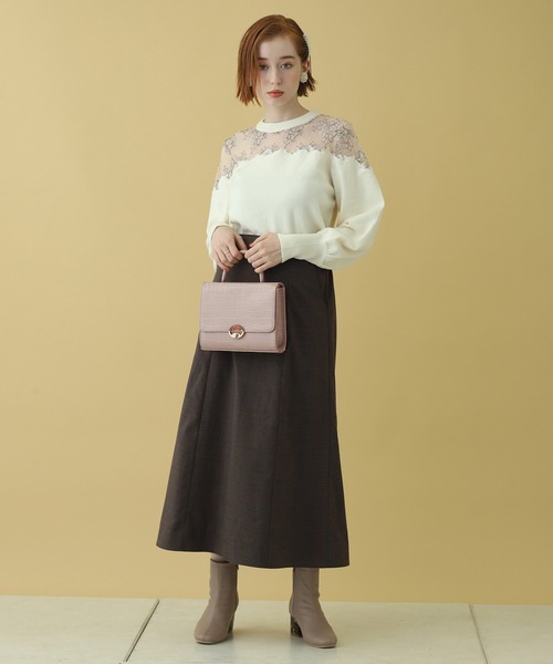 one after another NICE CLAUP(ワンアフターアナザーナイスクラップ)の「2wayクロコスクエアバッグ(ショルダーバッグ・レディース・ベージュ/モカ/アイボリー・FREE)」の7枚目の写真