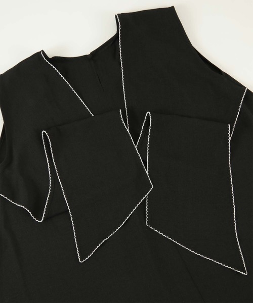titivate(ティティベイト)の「リネンライクバックリボンステッチブラウス(シャツ/ブラウス・レディース・ホワイト/ブラック・M)」の17枚目の写真