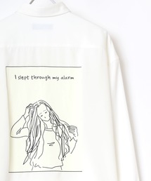 バックプリント アート イラスト オーバーサイズ シャツ