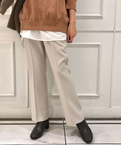 セール】起毛ツイルストレートパンツ【手洗い可能】◇（その他