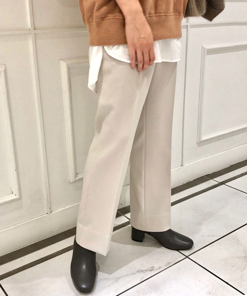 セール】起毛ツイルストレートパンツ【手洗い可能】◇（その他