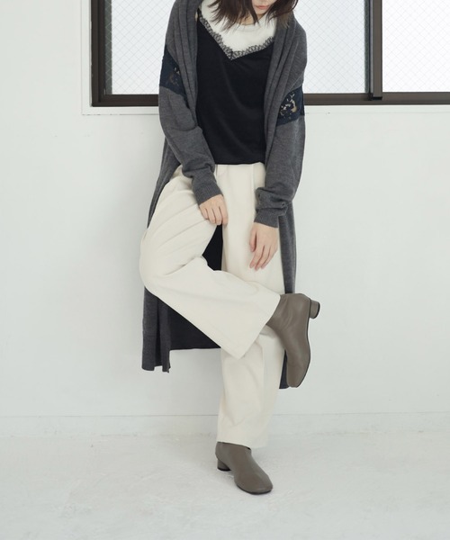 SESTO（セスト）の「ローヒールスリムストレッチショートブーツ（ブーツ・レディース・ダークブラウン/アイボリー/グレイッシュベージュ/ブラック/シルバー/ブラック系その他/ブラウン系その他・LL/3L/S/L/M）」の18枚目の写真