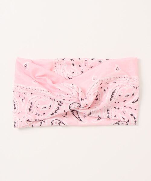 VIBGYOR Women（ヴィブジョー　ウィメン）の「【urge select】ペイズリー柄 プリント ワイド ヘアバンド【11色展開】（ヘアバンド・レディース・ホワイト/ブラック/ネイビー/レッド/ブルー/ブラウン/オレンジ/グレー/グリーン/ベビーピンク/ピンク/イエロー・FREE）」の10枚目の写真