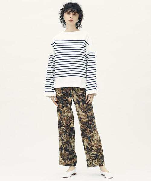 MACPHEE フラワーカモフラージュプリント ストレートパンツ 36