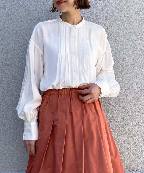 PICCIN（ピッチン）の「フロントピンタックシャツ（シャツ/ブラウス・レディース・ブラック/オフホワイト・M）」の15枚目の写真