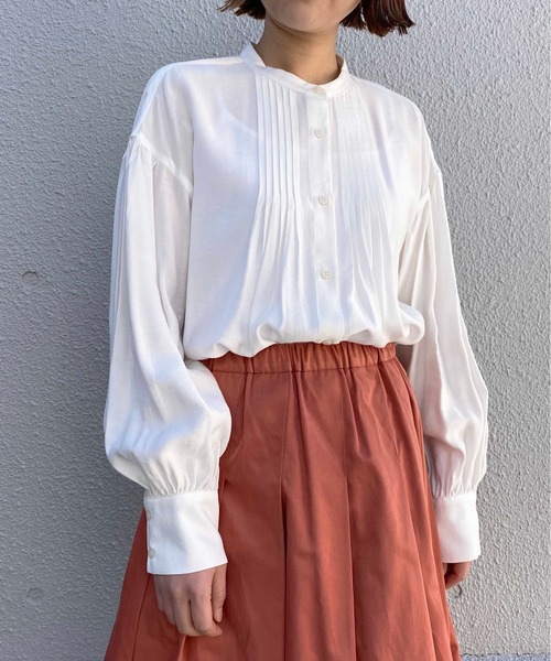 PICCIN（ピッチン）の「フロントピンタックシャツ（シャツ/ブラウス・レディース・ブラック/オフホワイト・M）」の17枚目の写真