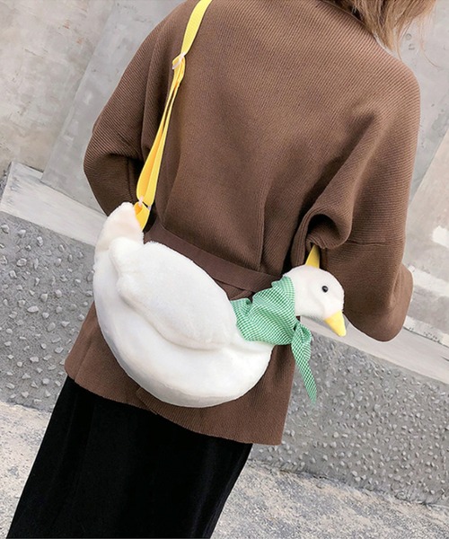 aimoha（アイモハ）の「カモちゃん（ショルダーバッグ・レディース・グリーン/ピンク・FREE）」の2枚目の写真