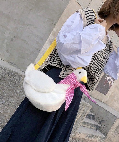 aimoha（アイモハ）の「カモちゃん（ショルダーバッグ・レディース・グリーン/ピンク・FREE）」の20枚目の写真