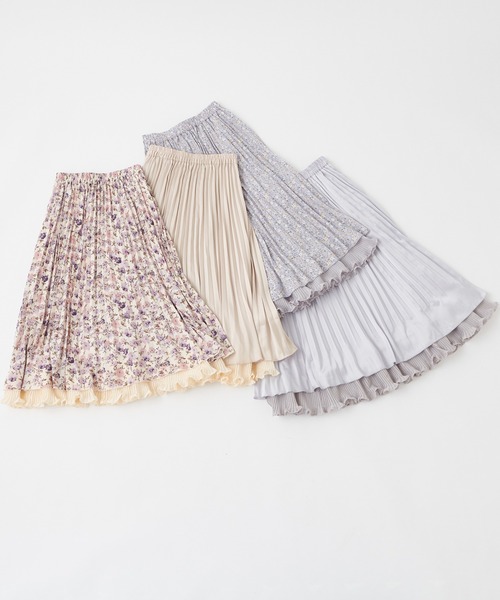 one after another NICE CLAUP（ワンアフターアナザーナイスクラップ）の「リバーシブルプリーツスカート（スカート・レディース・ベージュ系その他/パープル系その他/ピンクベージュ/ライトグレー・FREE）」の6枚目の写真