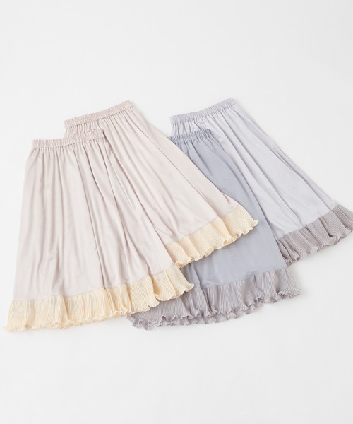 one after another NICE CLAUP（ワンアフターアナザーナイスクラップ）の「リバーシブルプリーツスカート（スカート・レディース・ベージュ系その他/パープル系その他/ピンクベージュ/ライトグレー・FREE）」の8枚目の写真