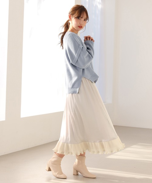 one after another NICE CLAUP（ワンアフターアナザーナイスクラップ）の「リバーシブルプリーツスカート（スカート・レディース・ベージュ系その他/パープル系その他/ピンクベージュ/ライトグレー・FREE）」の5枚目の写真