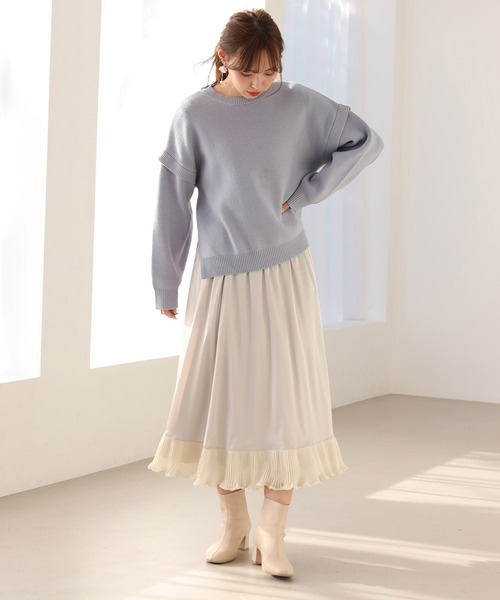 one after another NICE CLAUP（ワンアフターアナザーナイスクラップ）の「リバーシブルプリーツスカート（スカート・レディース・ベージュ系その他/パープル系その他/ピンクベージュ/ライトグレー・FREE）」の7枚目の写真