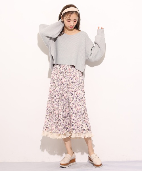 one after another NICE CLAUP（ワンアフターアナザーナイスクラップ）の「リバーシブルプリーツスカート（スカート・レディース・ベージュ系その他/パープル系その他/ピンクベージュ/ライトグレー・FREE）」の20枚目の写真