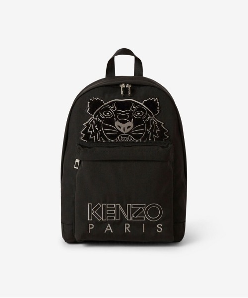 KENZO（ケンゾー）の「KENZO/ケンゾー/キャンバス地バックパック/Kampus Tigre Rucksack（バックパック/リュック・メンズ・ブラック・FREE）」の1枚目の写真