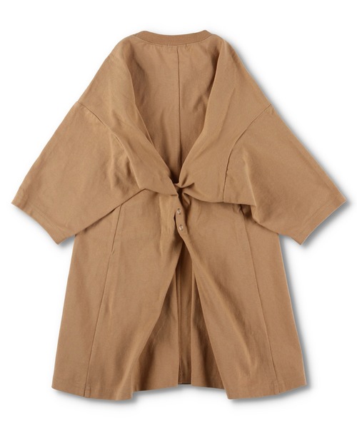 BRANSHES（ブランシェス）の「バックスナップ長袖ワンピース（ワンピース・キッズ・ブラウン/ネイビー・100cm/110cm/140cm/150cm/90cm/120cm/130cm）」の4枚目の写真