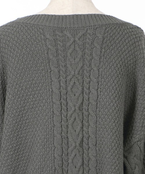 axes femme（アクシーズファム）の「キーネックニットチュニック（チュニック・レディース・キナリ/チャコール/グリーン・MEDIUM）」の22枚目の写真