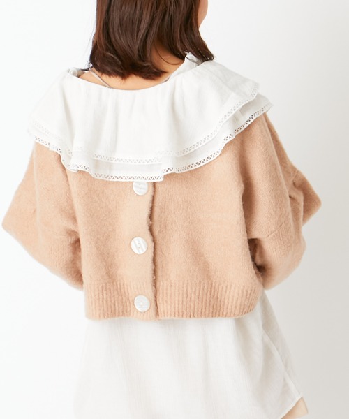 Chico（チコ）の「ふわふわニット2wayカーディガン（カーディガン/ボレロ・レディース・グレイッシュベージュ/パープル・FREE）」の12枚目の写真