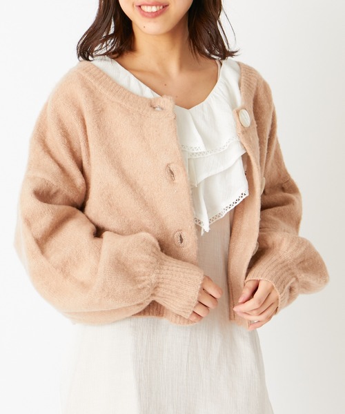 Chico（チコ）の「ふわふわニット2wayカーディガン（カーディガン/ボレロ・レディース・グレイッシュベージュ/パープル・FREE）」の10枚目の写真