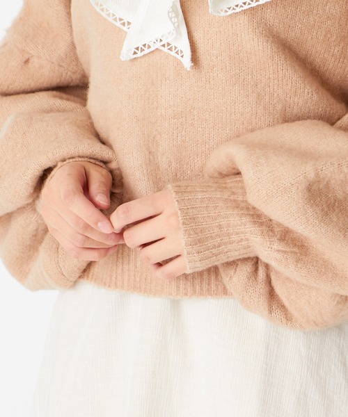 Chico（チコ）の「ふわふわニット2wayカーディガン（カーディガン/ボレロ・レディース・グレイッシュベージュ/パープル・FREE）」の19枚目の写真