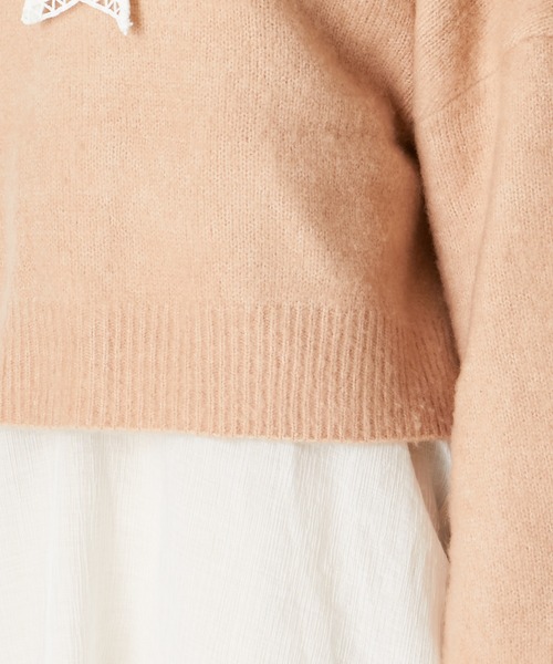 Chico（チコ）の「ふわふわニット2wayカーディガン（カーディガン/ボレロ・レディース・グレイッシュベージュ/パープル・FREE）」の16枚目の写真