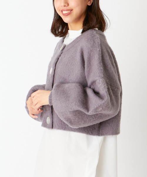 Chico（チコ）の「ふわふわニット2wayカーディガン（カーディガン/ボレロ・レディース・グレイッシュベージュ/パープル・FREE）」の8枚目の写真