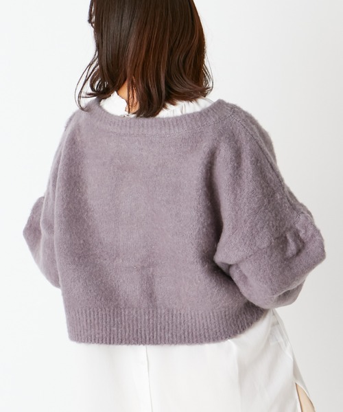 Chico（チコ）の「ふわふわニット2wayカーディガン（カーディガン/ボレロ・レディース・グレイッシュベージュ/パープル・FREE）」の20枚目の写真