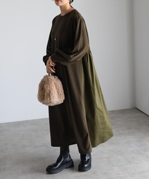 Fizz | 【Fizz/フィズ】　サカリバ素材　バック切替えAラインワンピース(ワンピース)