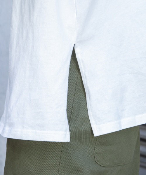 PairPair（ペアペア）の「USAコットンベーシックロンT(ユニセックス)（Tシャツ/カットソー・レディース・オフホワイト/ミント/スミクロ/グレイッシュベージュ/グレイッシュブルー・MEDIUM/LARGE）」の21枚目の写真