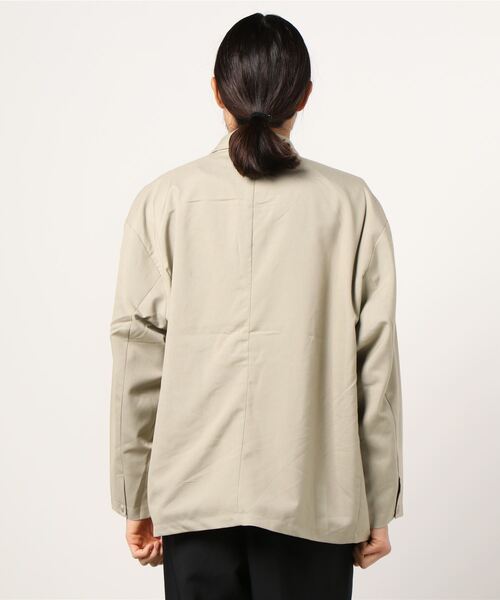 FUNALIVE（ファンアライブ）の「ダブルテーラードBIGジャケット（テーラードジャケット・メンズ・ブラック/ベージュ/ネイビー/カーキ/チェック/グレイッシュベージュ・M/L/XL）」の8枚目の写真